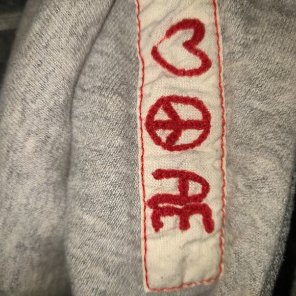 Vintage Y2K American Eagle Gray Hoodie Womens L Chain Embroidery NEW YORK - Picture 7 of 16